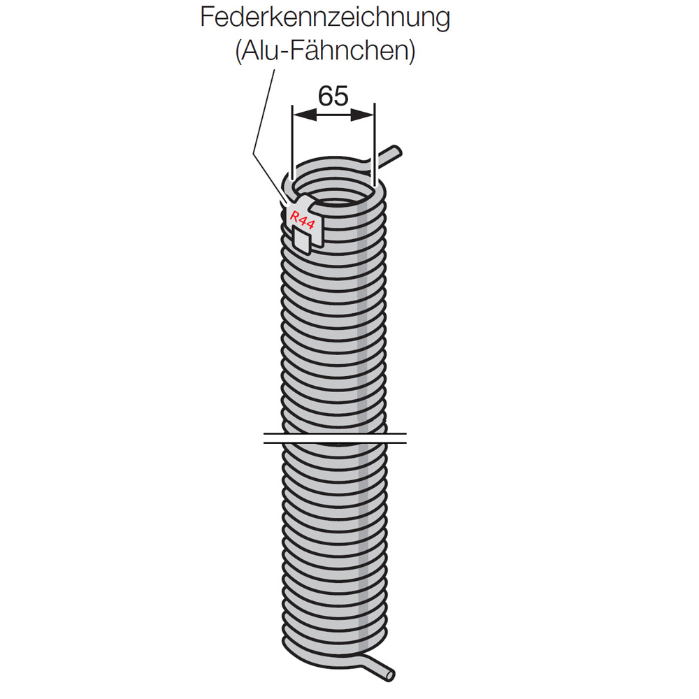 Hörmann Torsionsfeder R44, innen Ø 65mm für Industrie-Sektionaltor BILD 1