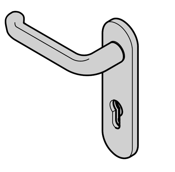 Hörmann Halbgarnitur D-410 (FS) Kurzschild PZ, Aluminium BILD 1