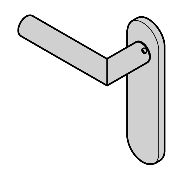 Hörmann Halbgarnitur D-310 (FS) Kurzschild blind, Edelstahl, matt BILD 1