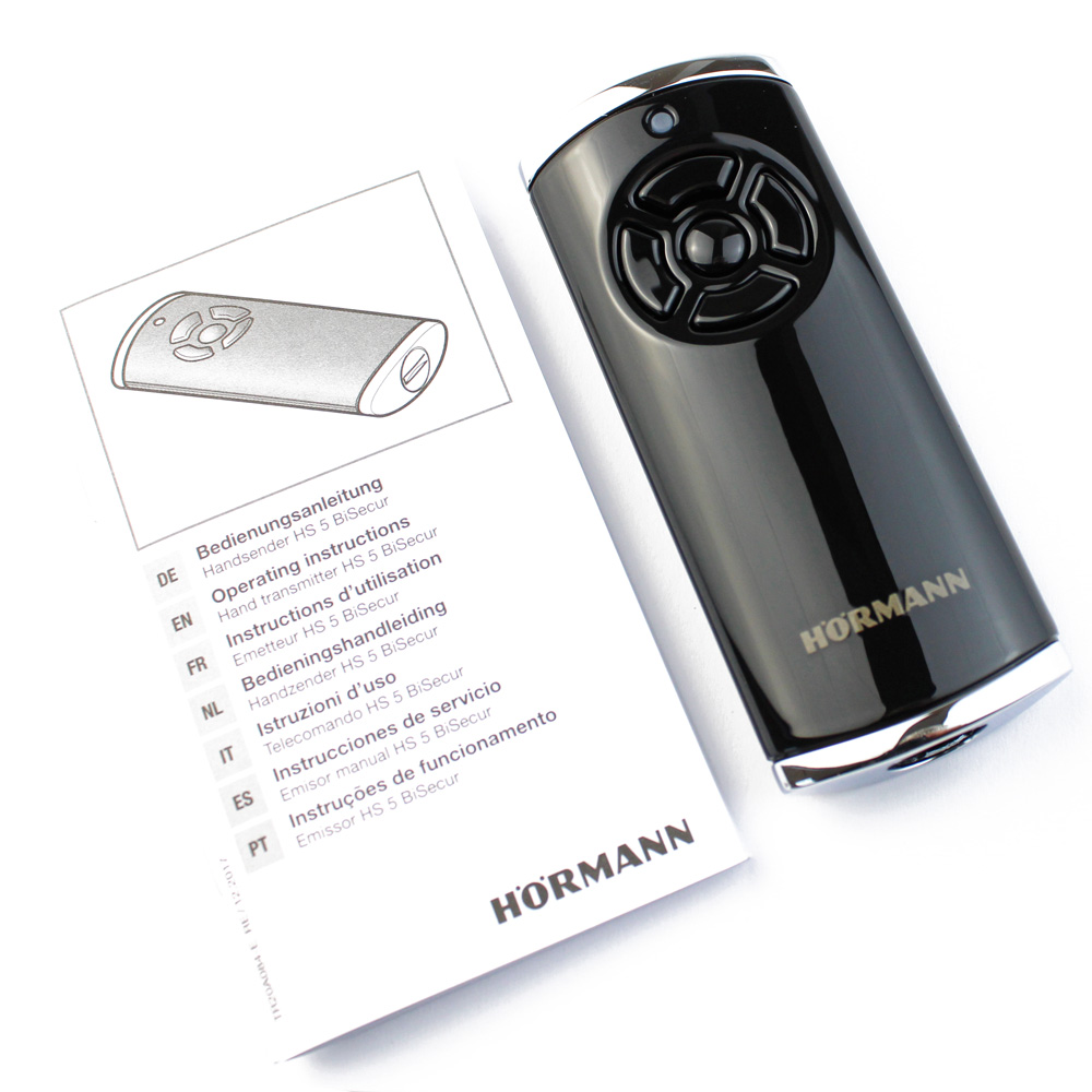 Hörmann Handsender HS 5 BS (5-Tasten), Hgl. schwarz 868MHz BiSecur für Antriebe BILD 2