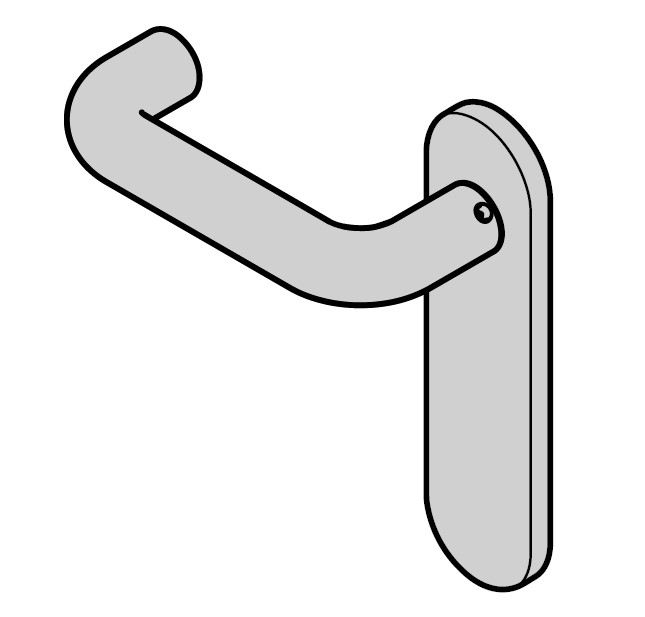 Hörmann Halbgarnitur D-110 (FS) Kurzschild blind, Edelstahl, matt BILD 1