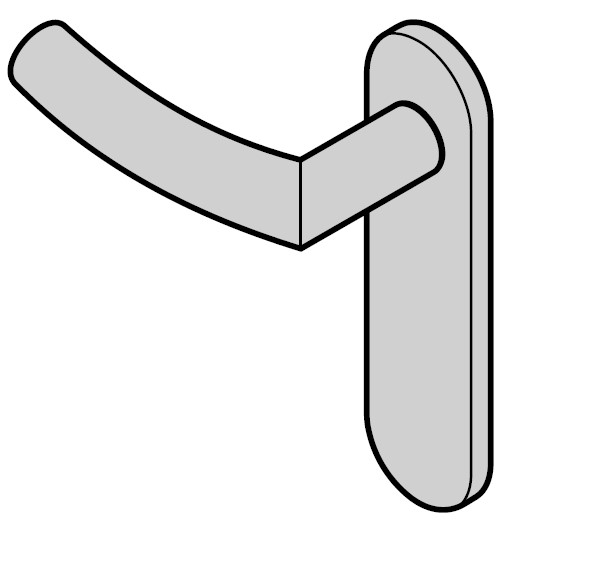 Hörmann Halbgarnitur D-510 (FS) Kurzschild blind, Edelstahl, matt BILD 1