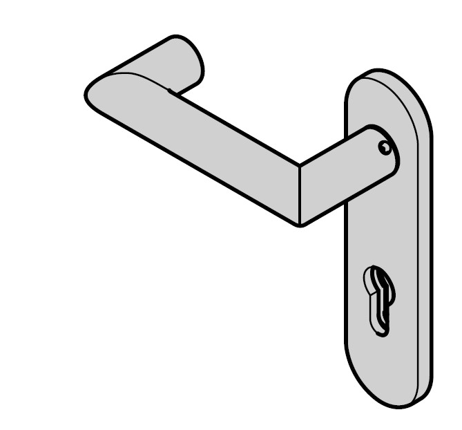Hörmann Halbgarnitur D-330 (FS) Kurzschild PZ, Aluminium BILD 1