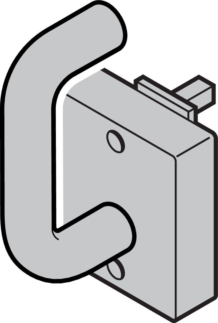Hörmann Drückergarnitur Getriebekasten für Schnappriegel, Aluminium BILD 1