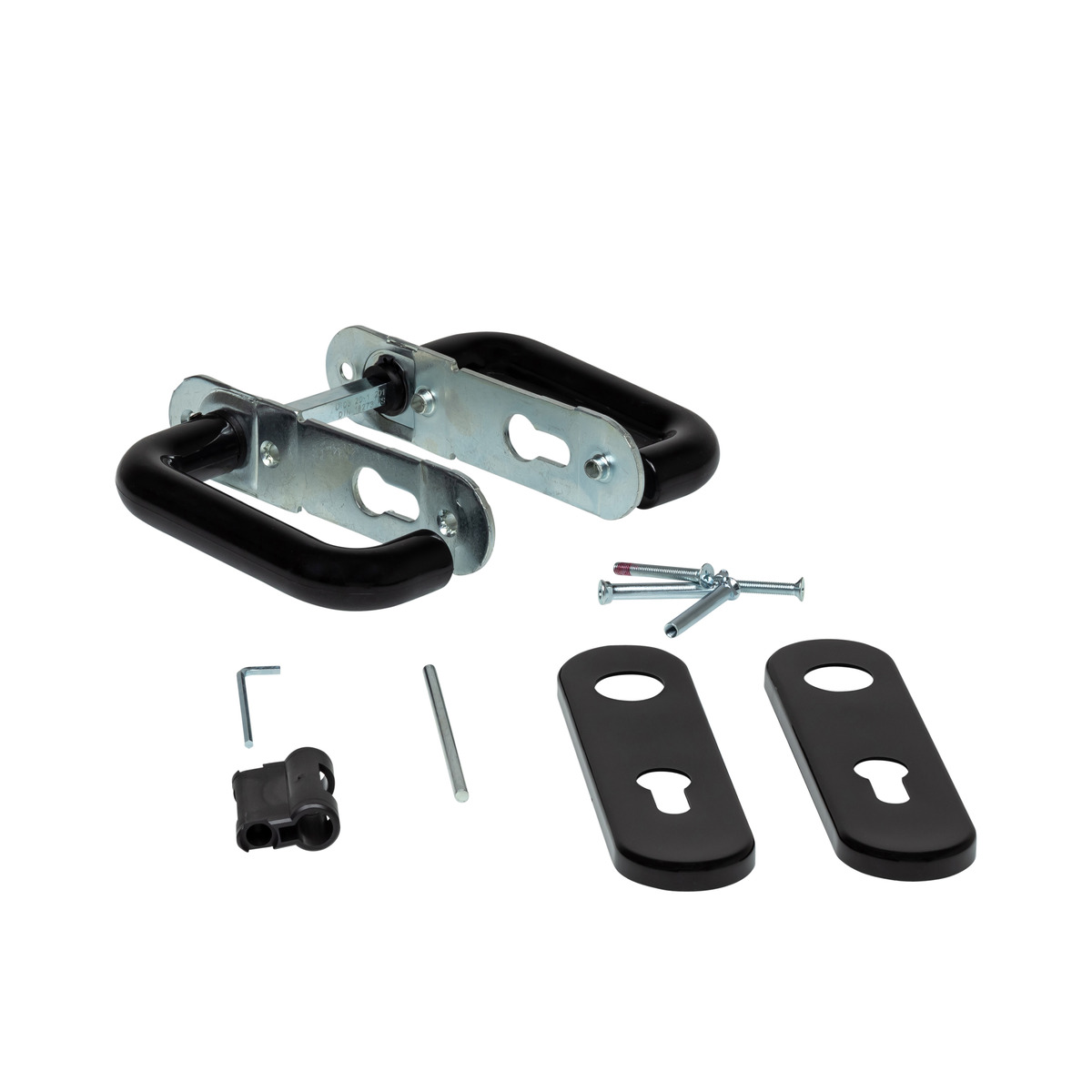 Hörmann Drückergarnitur D-110 (FS) Kurzschild PZ, Kunststoff, schwarz BILD 2