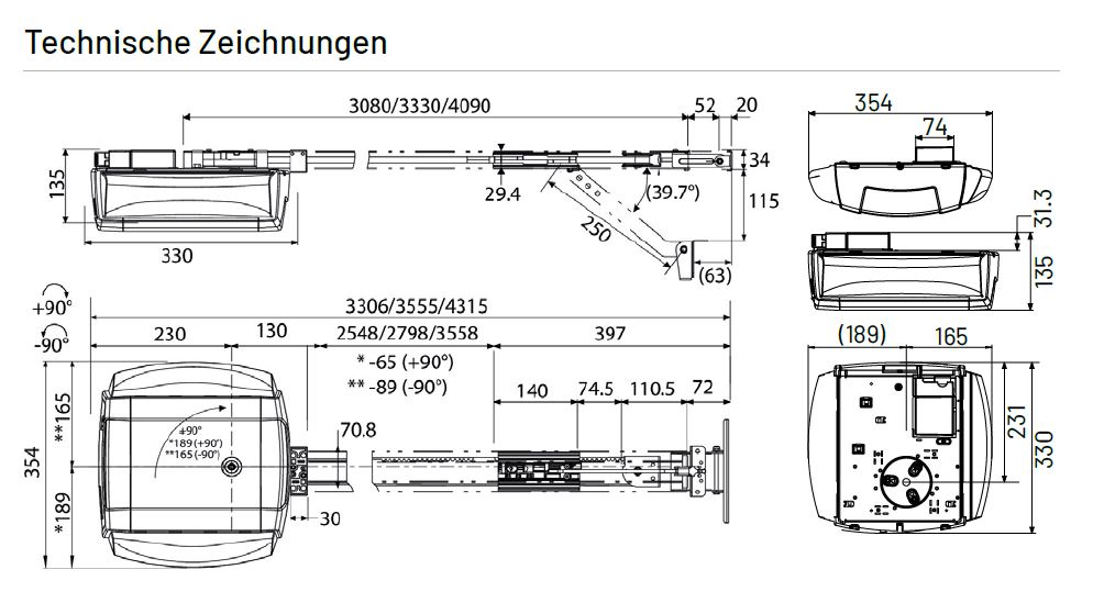 MARANTEC Comfort 370 Set 24 V-DC Motor, 850 N, 23,5 cm/s für Garagentore BILD 9