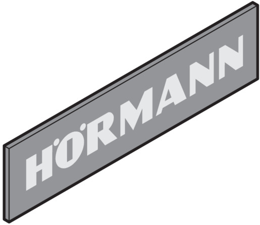 Hörmann Firmenschild blau/orange 260x50x3mm für Industrie-Sektionaltor BILD 9