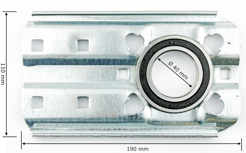 Hörmann Wellenhalter (192mm) für Torsionsfederwellen für Industrie-Sektionaltor BILD 2