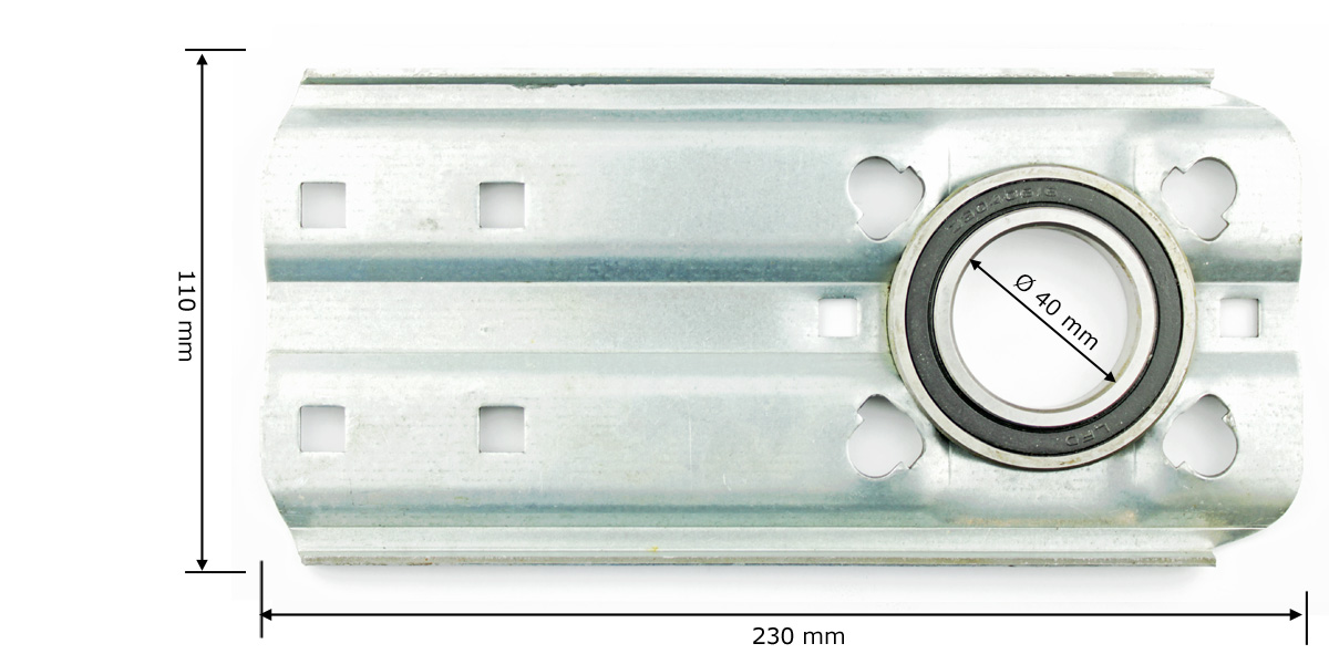 Hörmann Wellenhalter (232mm) für Torsionsfederwellen für Industrie-Sektionaltor BILD 2