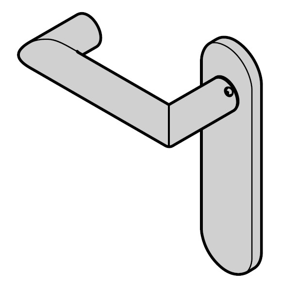 Hörmann Halbgarnitur D-330 (FS) Kurzschild blind, Edelstahl, matt BILD 1