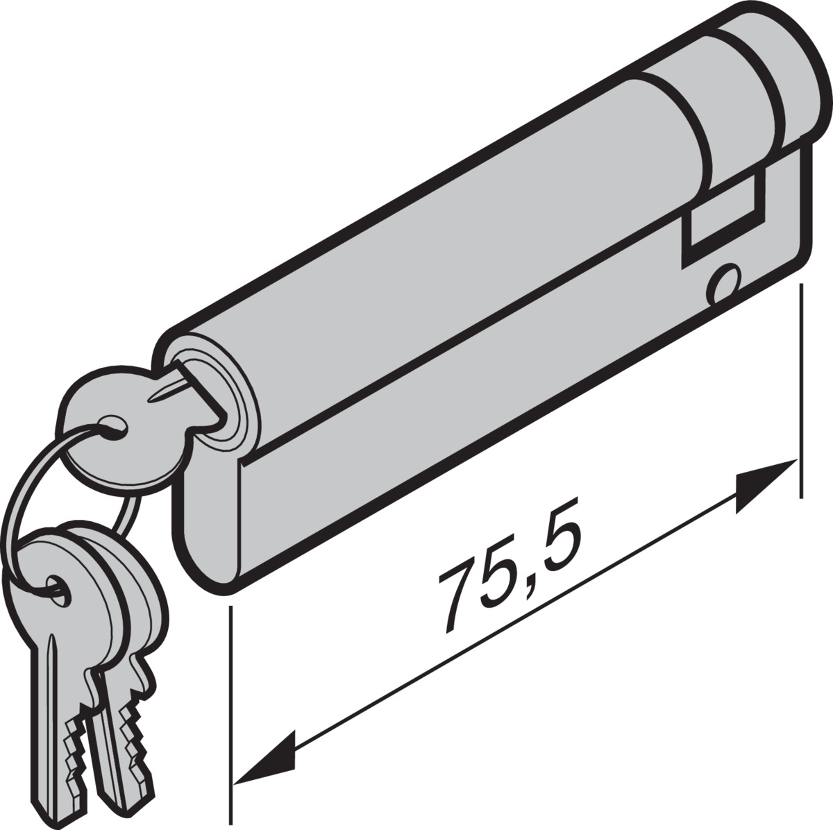 Hörmann Profil-Halbzylinder 65,5+10mm, Schließhebel links BILD 9