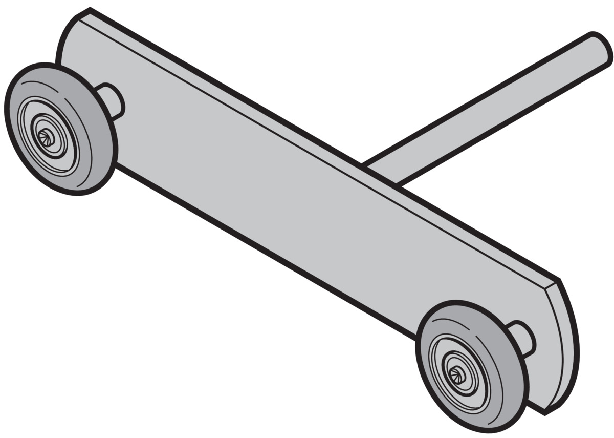 Hörmann Tandem-Laufrolle Edelstahl für Bautiefe 67 für Industrie Sektionaltor BILD 1