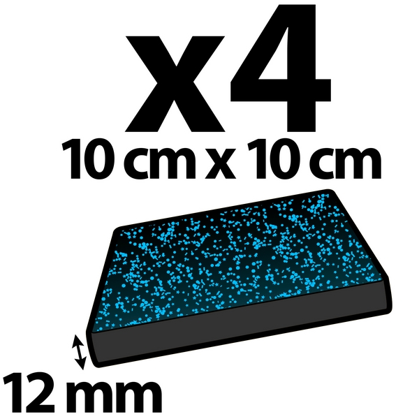 MOTTEZ Anti-Rutschmatte, Set 4 Stück sicheren Stand, 10x10 cm für Haushaltsware BILD 1