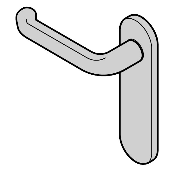 Hörmann Halbgarnitur D-410 (FS) Kurzschild blind, Edelstahl, matt BILD 1