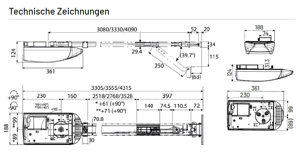 MARANTEC Comfort 270 speed Set 24 V-DC Motor, 850 N, 23,5 cm/s für Garagentore BILD 9