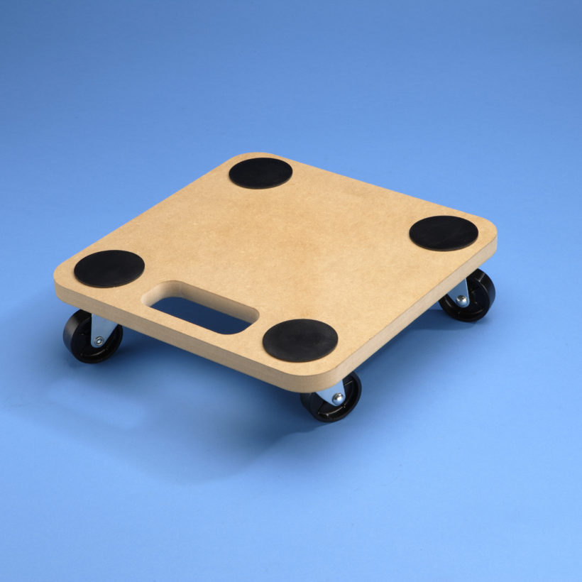 MOTTEZ Rollbrett 29 x 29 cm, max 120 kg, mit Tragegriff für Werkstatt & Haushalt BILD 1