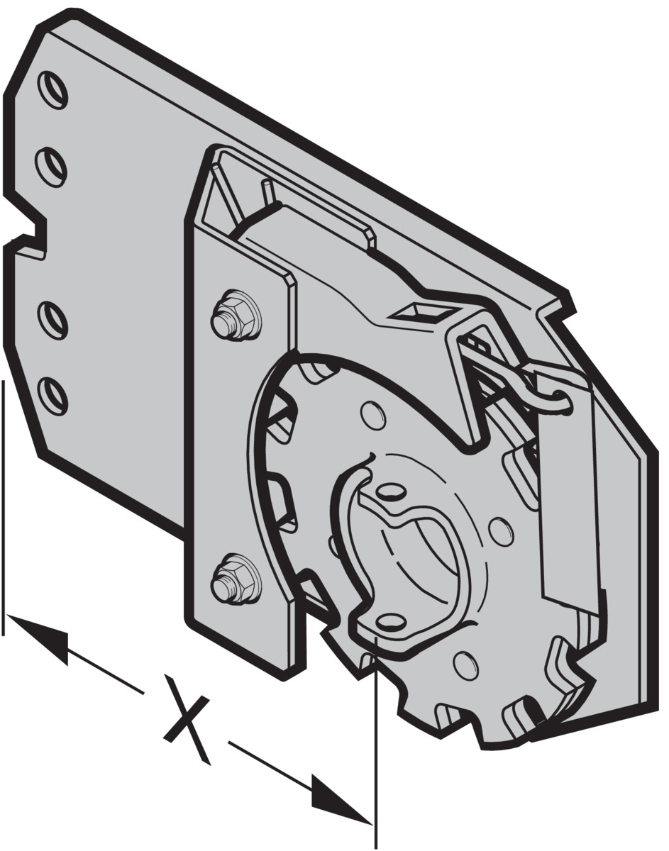 Hörmann Federbruchsicherung x= 200mm links VU9 für Industrie-Sektionaltor BILD 1