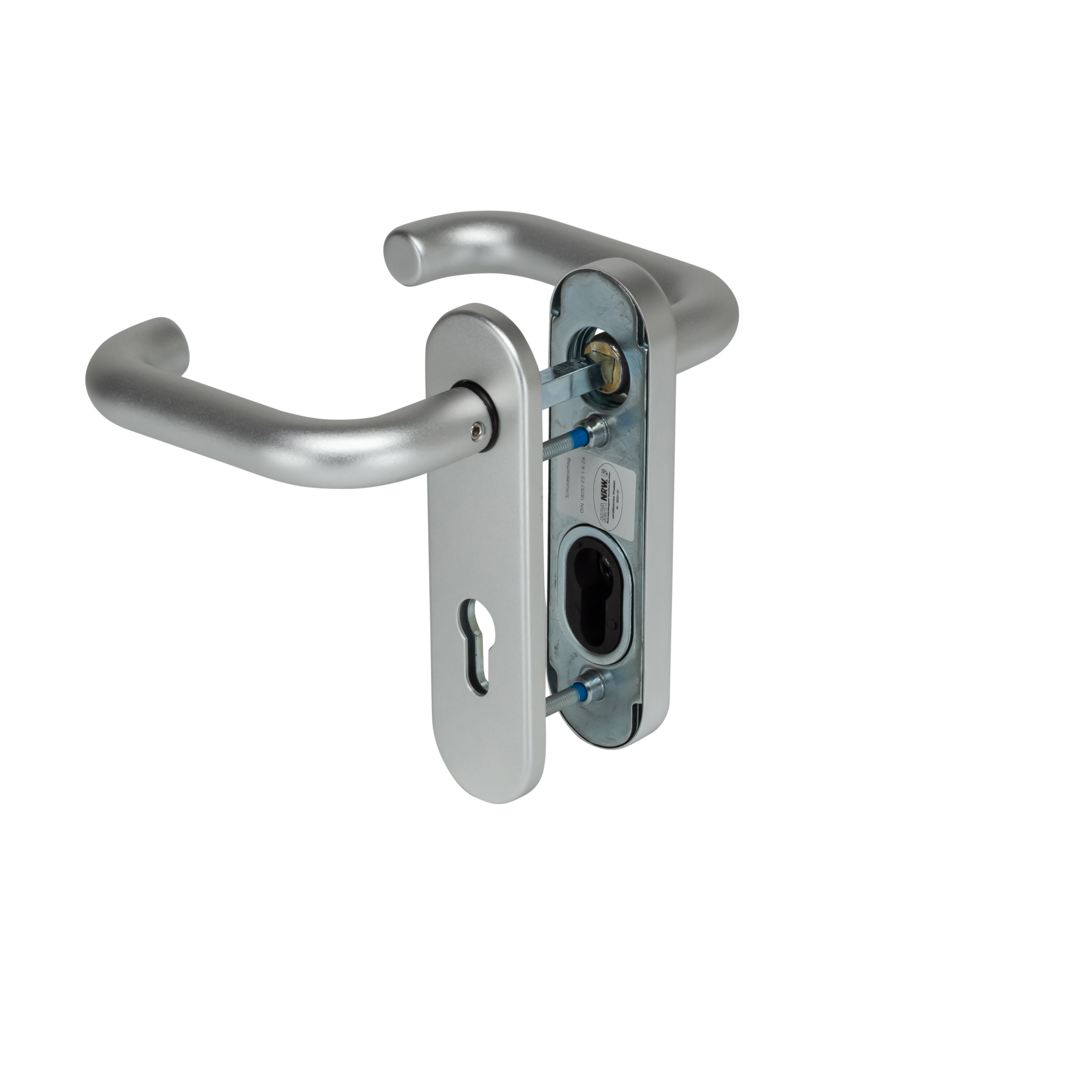 Hörmann Sicherheits-Drückergarnitur ES 1 (FS) Kurzschild PZ, Aluminium BILD 3