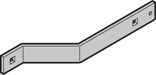 Hörmann Haltewinkel gekröpft, 220x25x4mm verzinkt für Industrie-Sektionaltor BILD 1