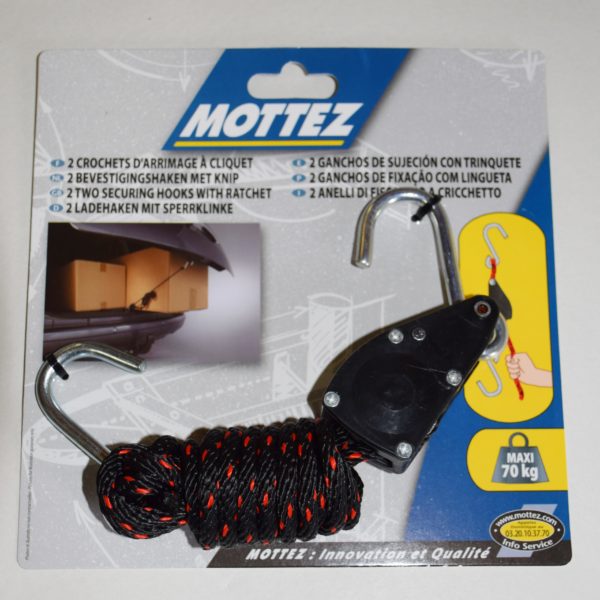 MOTTEZ Ladehaken mit Sperrklinke, Länge 2,5m, Max. Belastung 70kg, schwarz BILD 4