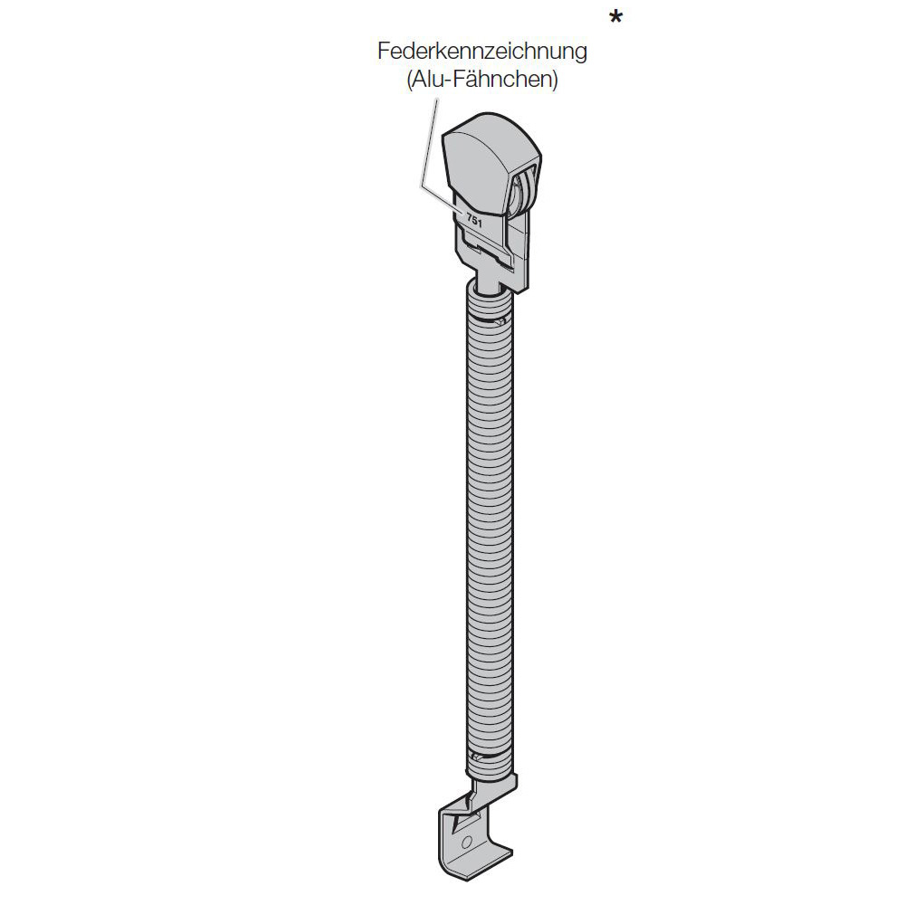 Hörmann Zugfederpaket Typ 1, Nr. 764, Länge: 901mm für Sektionaltor BILD 9