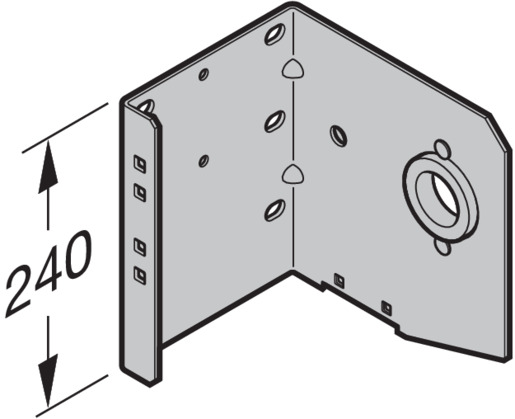 Hörmann Wellenhalterkonsole 2, 160mm Größe 4 links für Industrie-Sektionaltor BILD 1