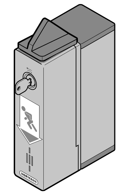 Hörmann Türwächter Stangengriffversion PZ, silbergrau RAL 7001 BILD 1