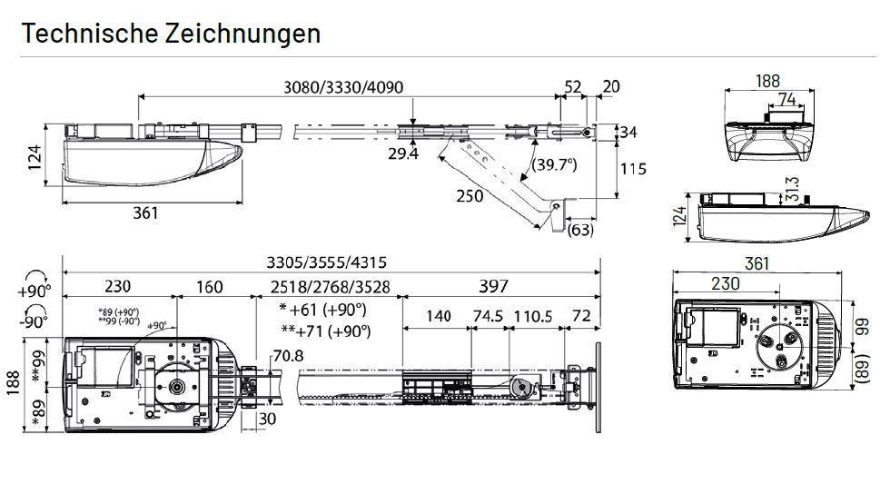 MARANTEC Comfort 260 Set 24 V-DC Motor, 550 N, 16 cm/s für Garagentore BILD 9
