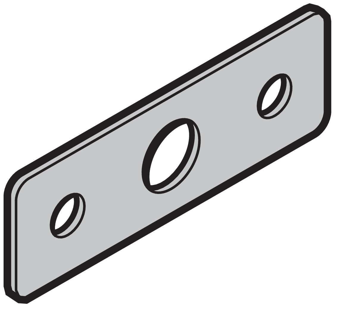 Hörmann Distanzblech 60 x 20 x 1,5mm, Edelstahl für Industrie-Sektionaltor BILD 1