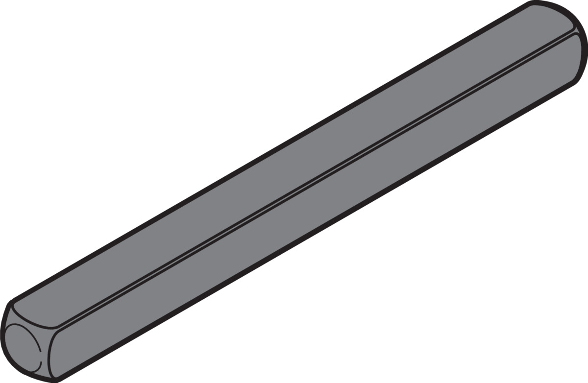 Hörmann Vierkant-Drückerstift Länge 110mm, TS 60 für Drückergarnitur Nebentür BILD 1
